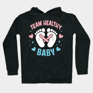 Funny gender reveal team healthy baby party supplies Hoodie